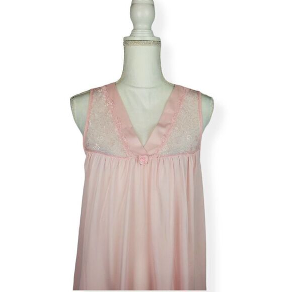 Vintage Vanity Fair Pink Nightgown - Picture 6 of 8